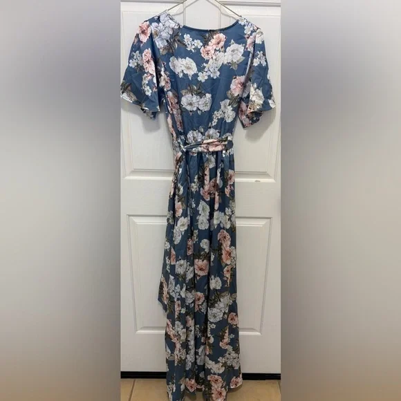 Baltic Born Birdie Blue Blush Floral Maxi Dress - Picture 9 of 9